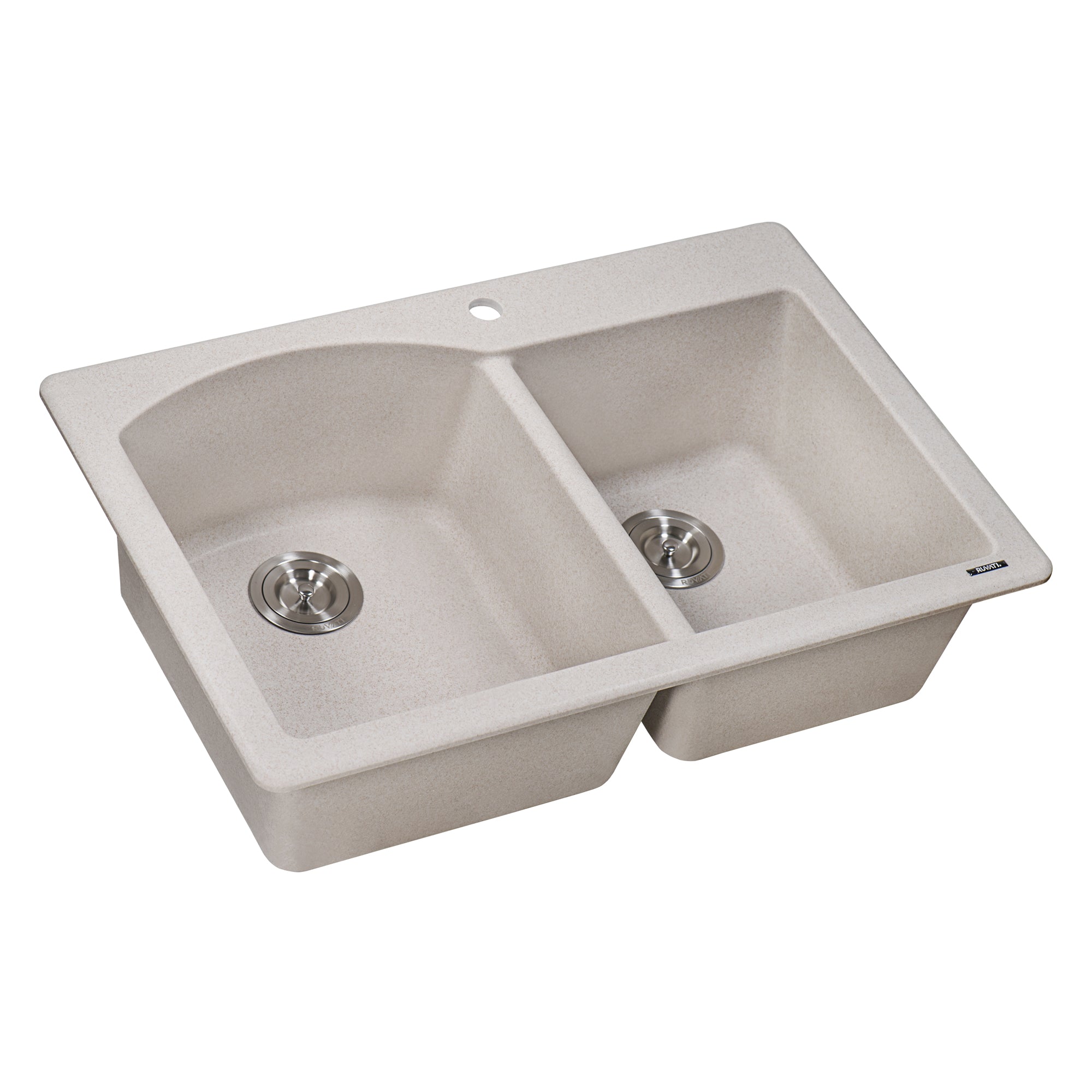 Ruvati 33 x 22" epiGranite Dual-Mount Double Bowl Granite Composite Kitchen Sink