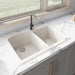 Ruvati 33 x 22" epiGranite Dual-Mount Double Bowl Granite Composite Kitchen Sink