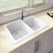 Ruvati 33 x 22" epiGranite Dual-Mount Double Bowl Granite Composite Kitchen Sink
