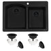 Ruvati 33 x 22" epiGranite Dual-Mount Double Bowl Granite Composite Kitchen Sink