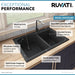 Ruvati 33 x 22" epiGranite Dual-Mount Double Bowl Granite Composite Kitchen Sink