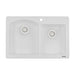 Ruvati 33 x 22" epiGranite Dual-Mount Double Bowl Granite Composite Kitchen Sink