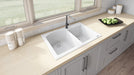 Ruvati 33 x 22" epiGranite Dual-Mount Double Bowl Granite Composite Kitchen Sink