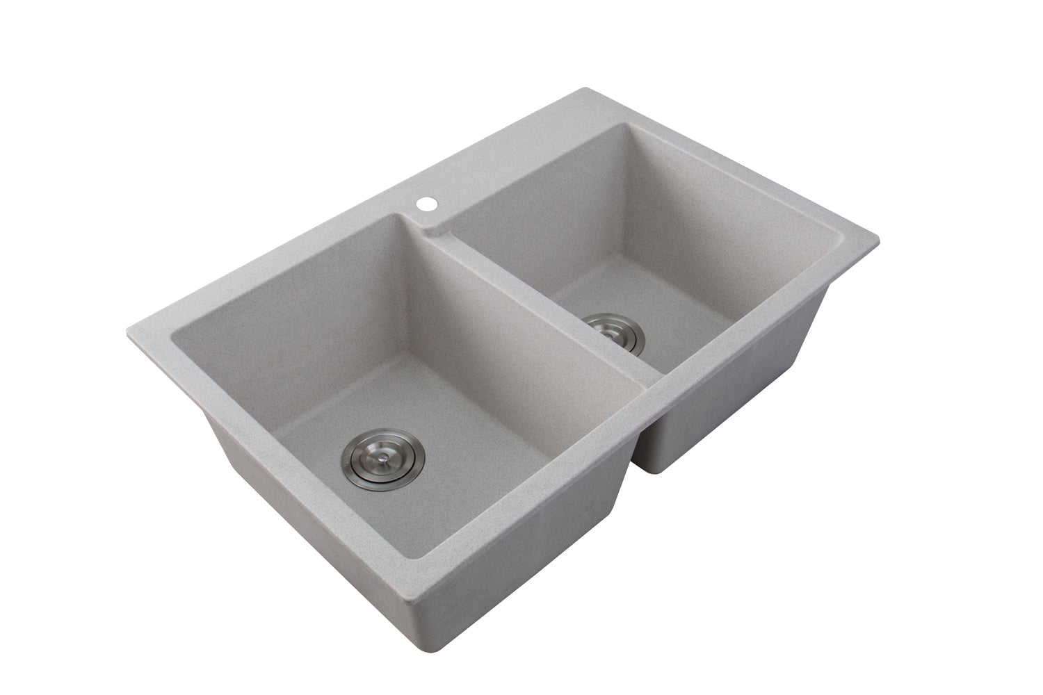 Ruvati 33 x 22" epiGranite Dual-Mount Granite Composite Double Bowl Kitchen Sink