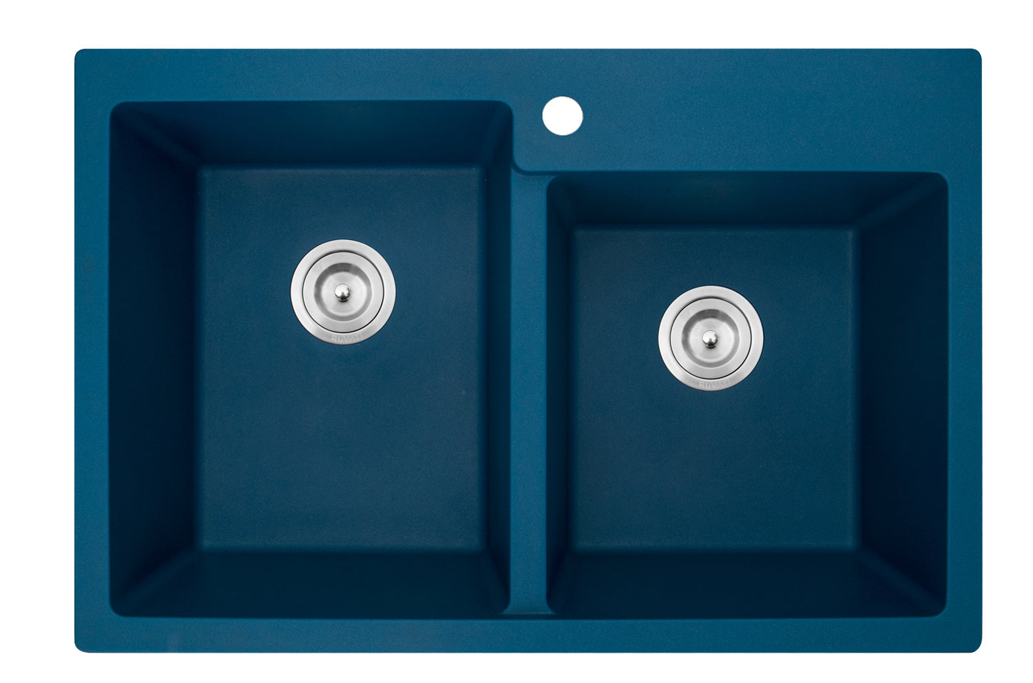 Ruvati 33 x 22" epiGranite Dual-Mount Granite Composite Double Bowl Kitchen Sink