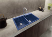 Ruvati 33 x 22" epiGranite Dual-Mount Granite Composite Double Bowl Kitchen Sink