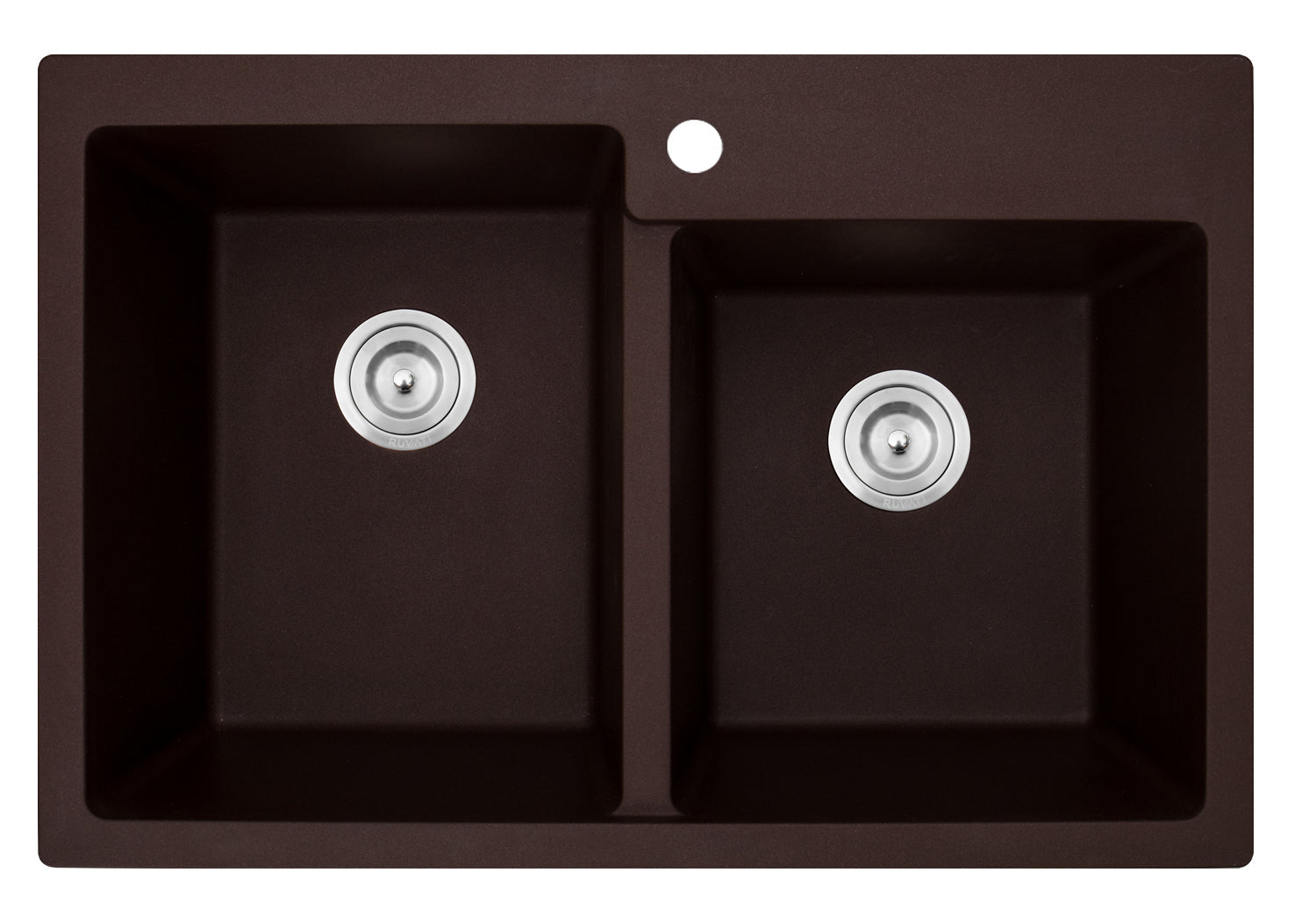 Ruvati 33 x 22" epiGranite Dual-Mount Granite Composite Double Bowl Kitchen Sink