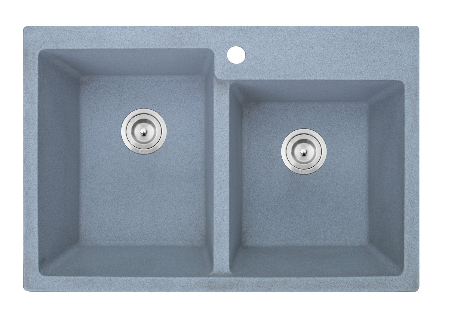 Ruvati 33 x 22" epiGranite Dual-Mount Granite Composite Double Bowl Kitchen Sink