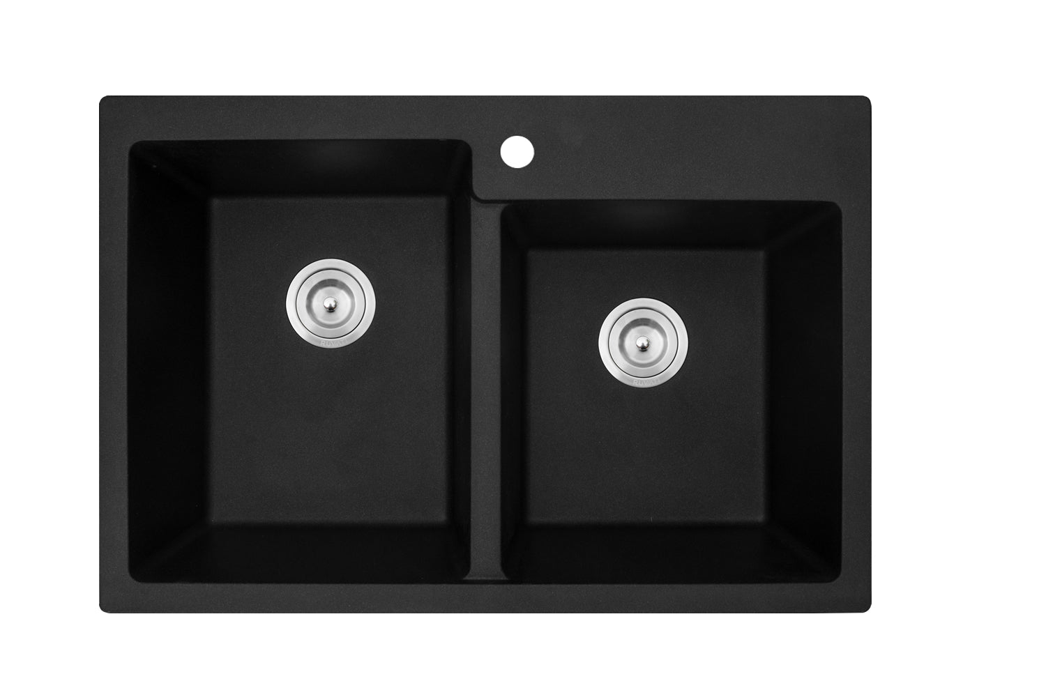 Ruvati 33 x 22" epiGranite Dual-Mount Granite Composite Double Bowl Kitchen Sink