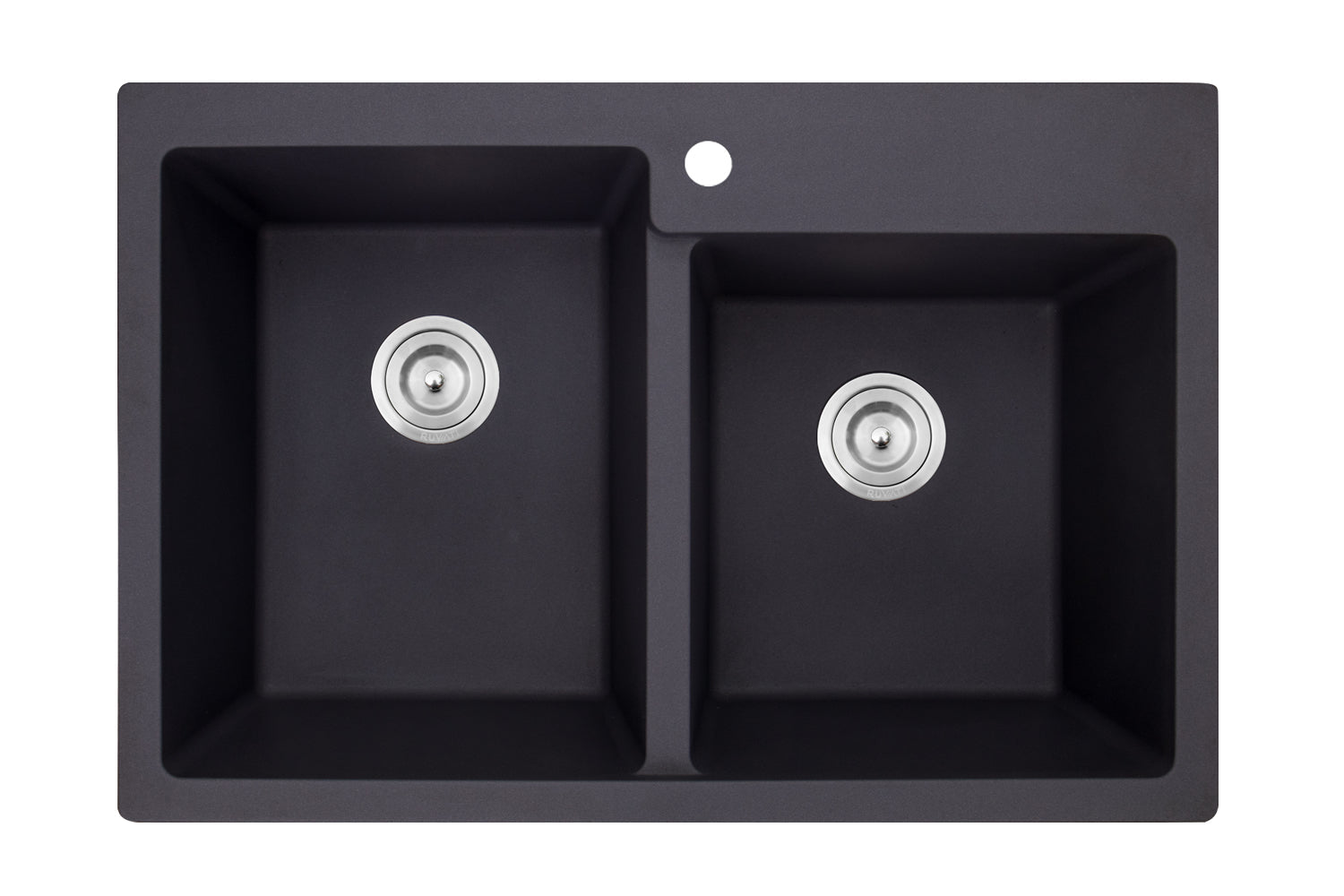 Ruvati 33 x 22" epiGranite Dual-Mount Granite Composite Double Bowl Kitchen Sink