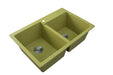 Ruvati 33 x 22" epiGranite Dual-Mount Granite Composite Double Bowl Kitchen Sink