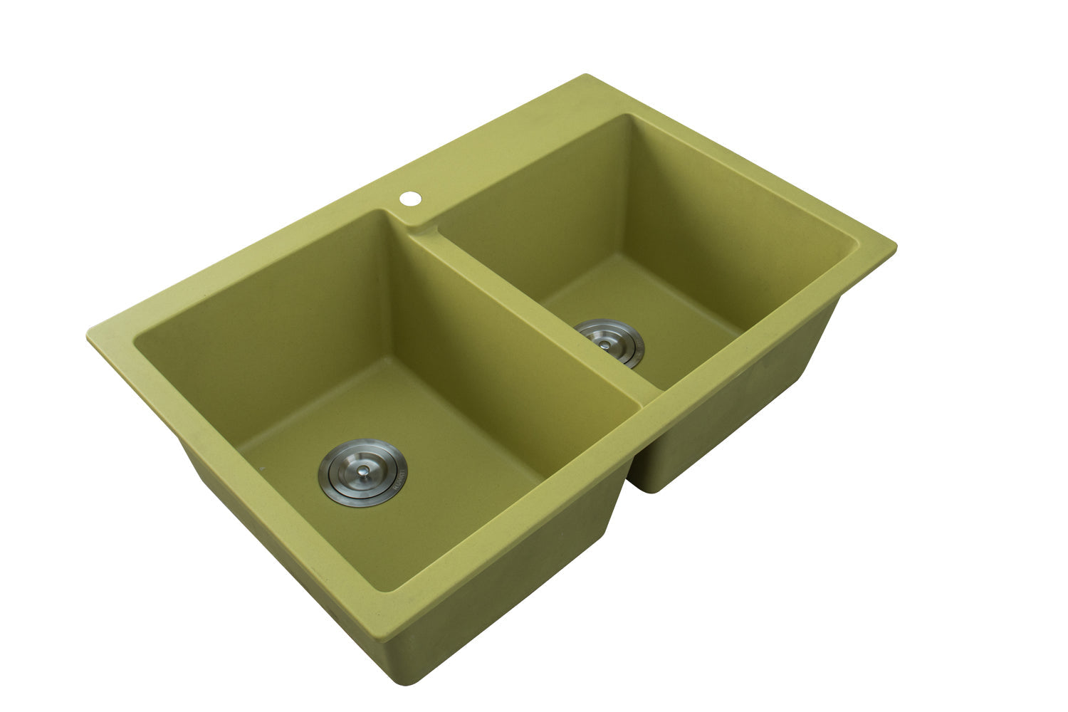 Ruvati 33 x 22" epiGranite Dual-Mount Granite Composite Double Bowl Kitchen Sink