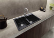 Ruvati 33 x 22" epiGranite Dual-Mount Granite Composite Double Bowl Kitchen Sink