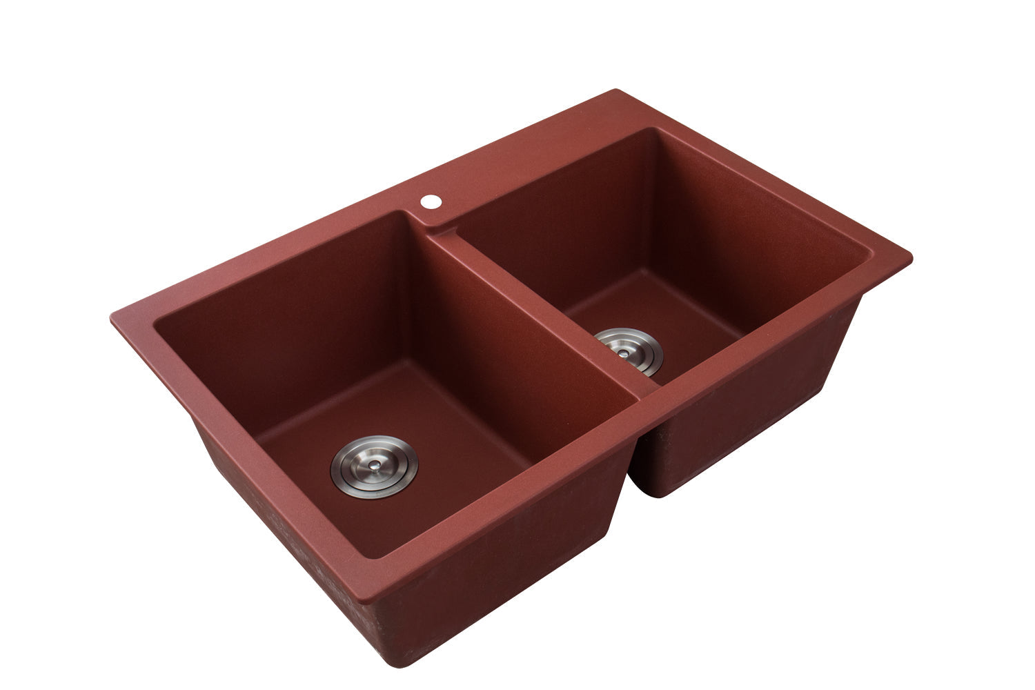 Ruvati 33 x 22" epiGranite Dual-Mount Granite Composite Double Bowl Kitchen Sink