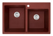 Ruvati 33 x 22" epiGranite Dual-Mount Granite Composite Double Bowl Kitchen Sink
