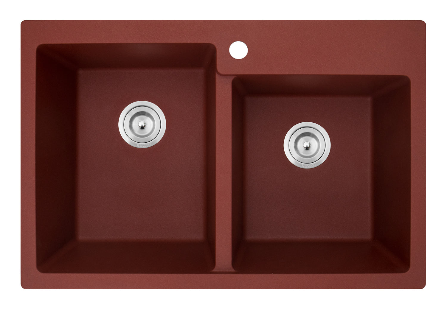 Ruvati 33 x 22" epiGranite Dual-Mount Granite Composite Double Bowl Kitchen Sink