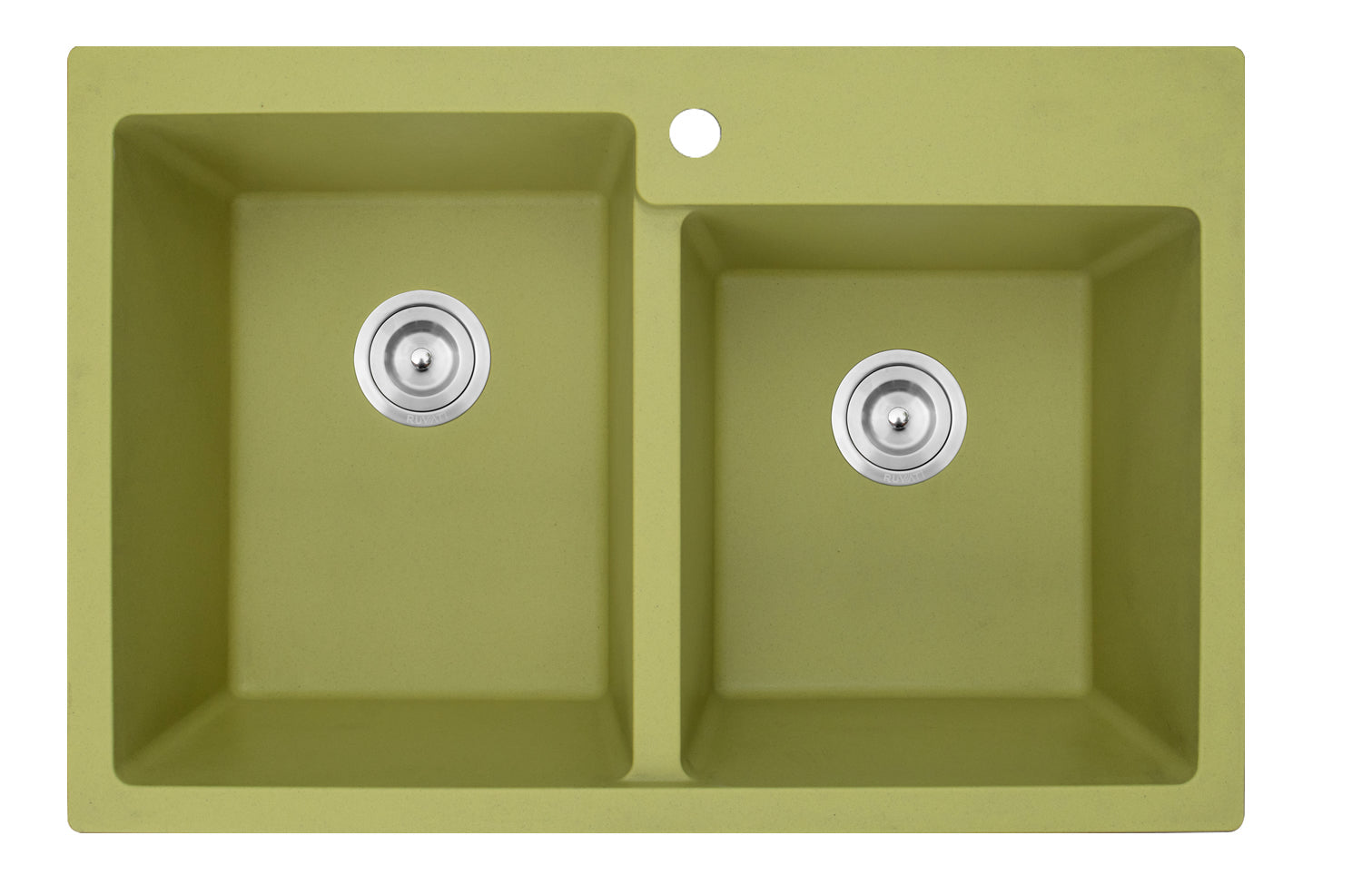 Ruvati 33 x 22" epiGranite Dual-Mount Granite Composite Double Bowl Kitchen Sink