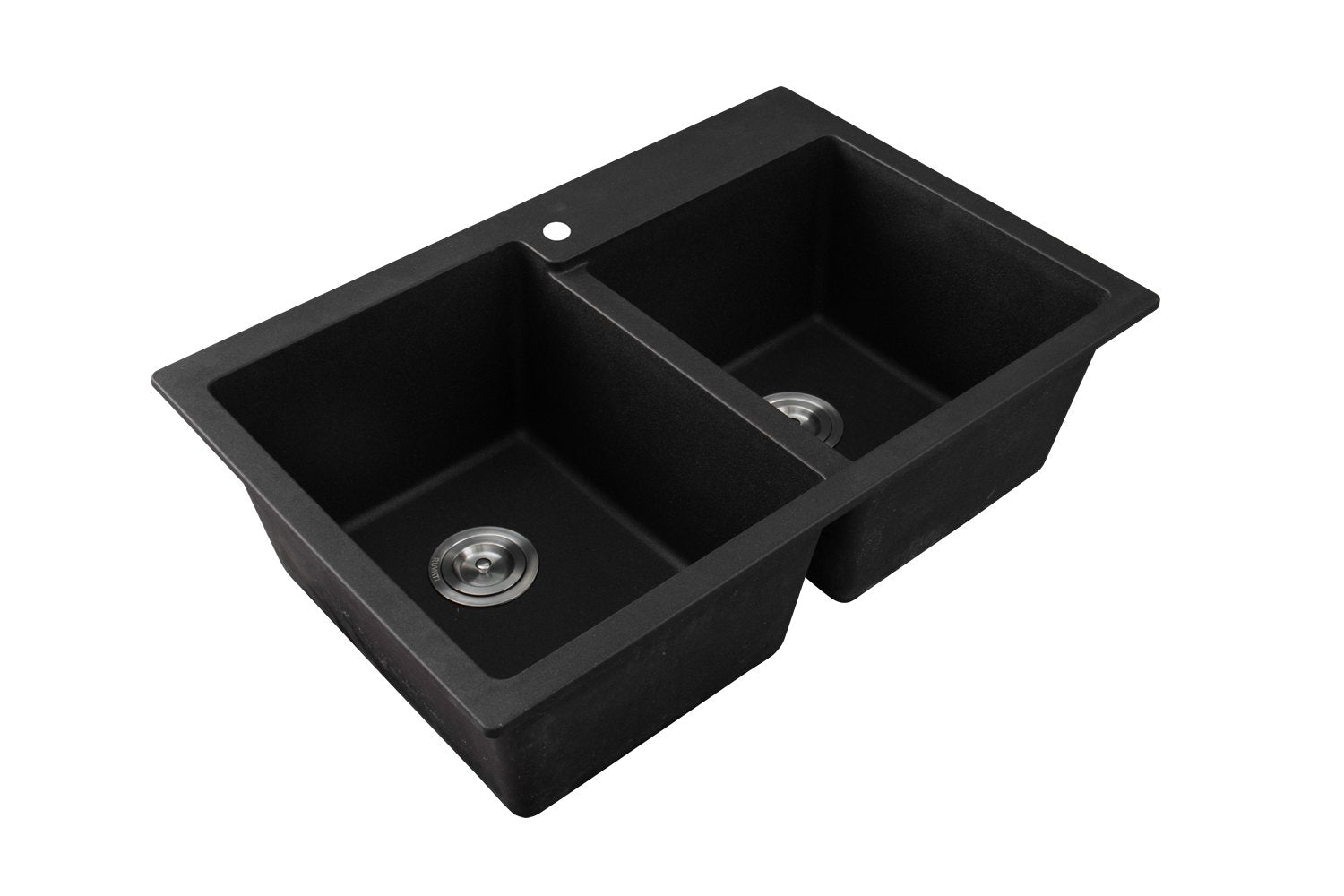 Ruvati 33 x 22" epiGranite Dual-Mount Granite Composite Double Bowl Kitchen Sink