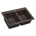 Ruvati 33 x 22" epiGranite Granite Composite Dual-Mount Double Bowl Kitchen Sink
