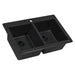 Ruvati 33 x 22" epiGranite Granite Composite Dual-Mount Double Bowl Kitchen Sink