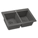 Ruvati 33 x 22" epiGranite Granite Composite Dual-Mount Double Bowl Kitchen Sink