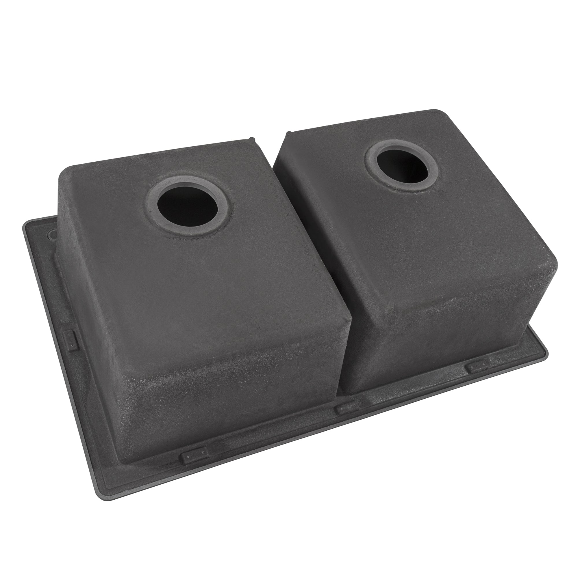 Ruvati 33 x 22" epiGranite Granite Composite Dual-Mount Double Bowl Kitchen Sink