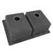 Ruvati 33 x 22" epiGranite Granite Composite Dual-Mount Double Bowl Kitchen Sink