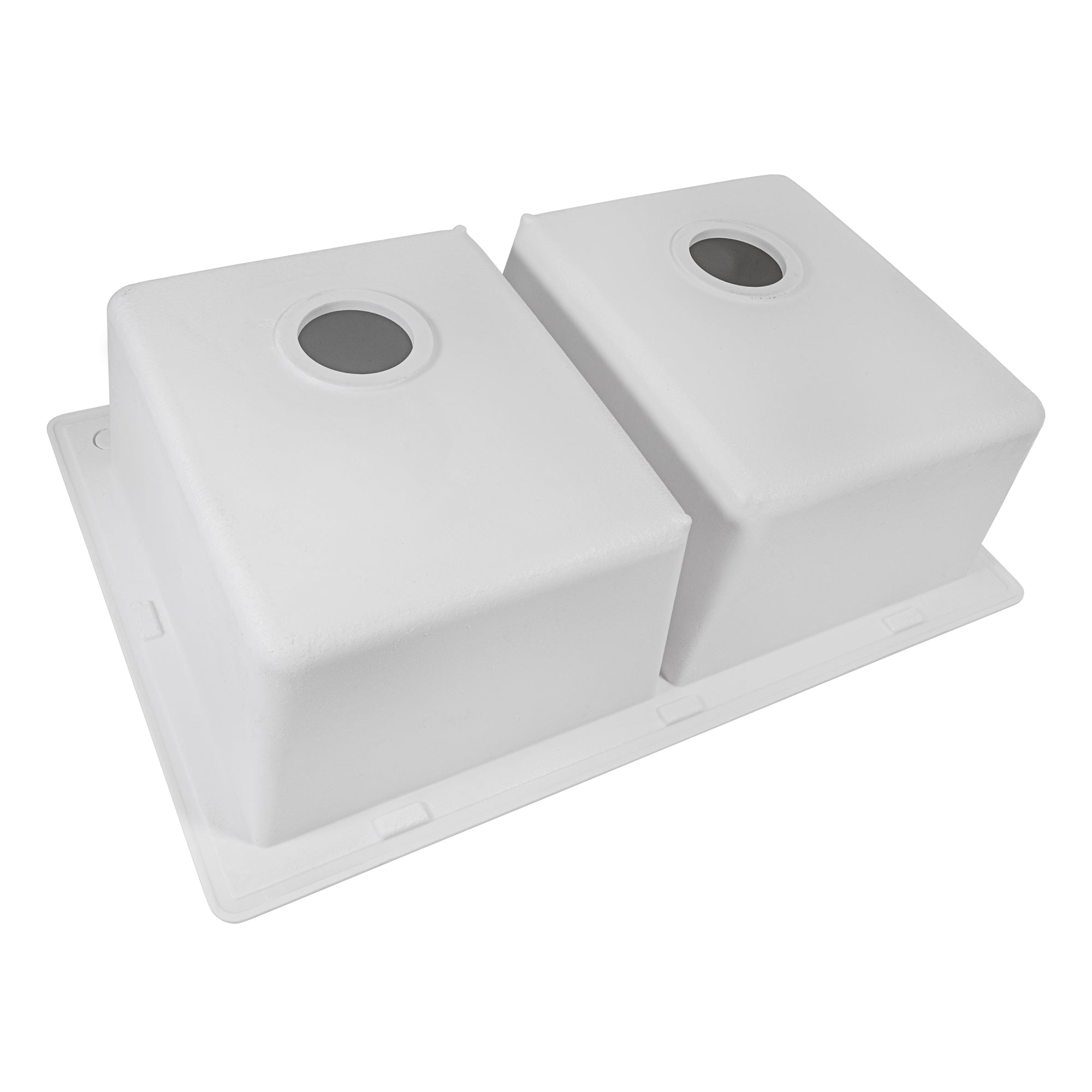 Ruvati 33 x 22" epiGranite Granite Composite Dual-Mount Double Bowl Kitchen Sink