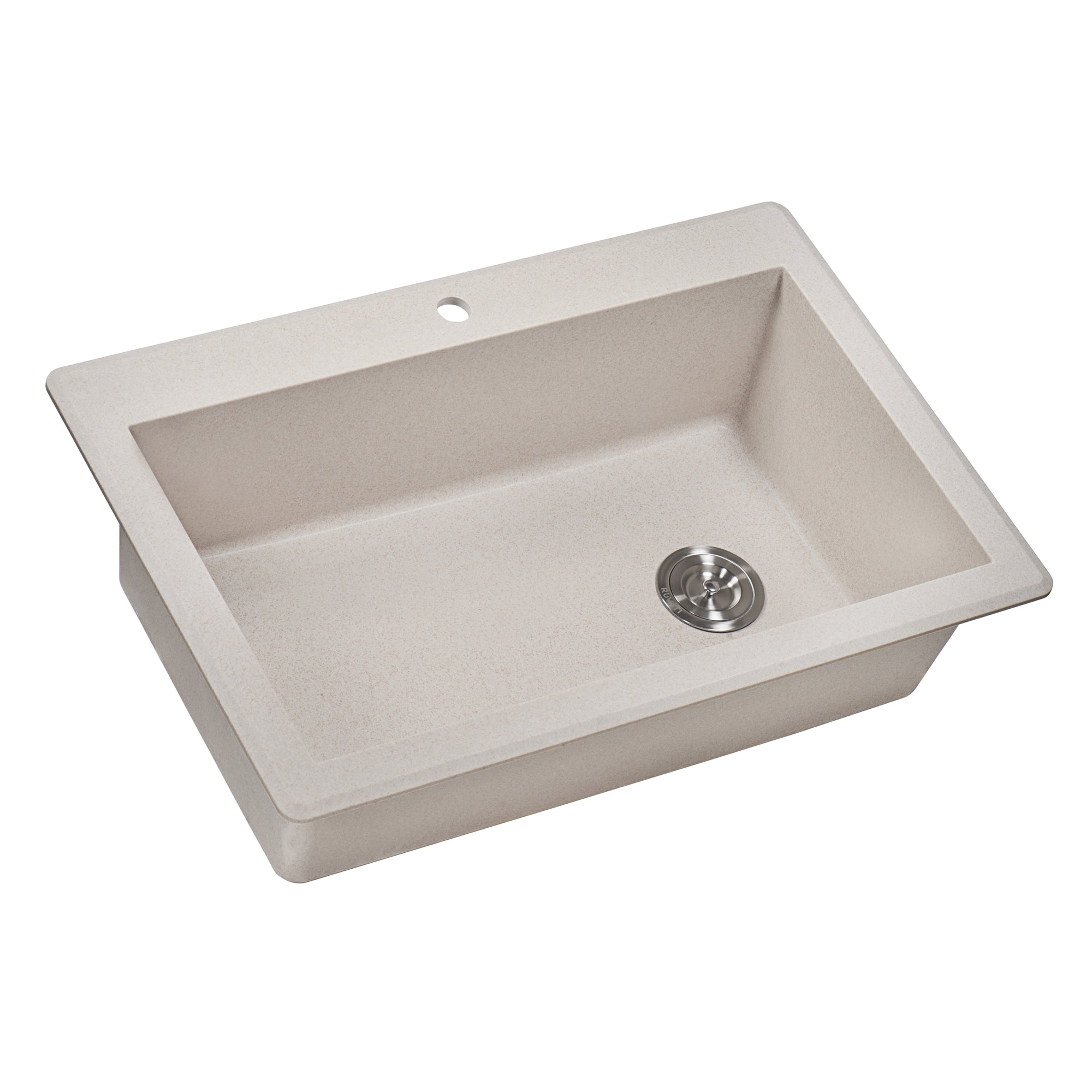 Ruvati 33 x 22" epiGranite Top Mount Granite Composite Single Bowl Kitchen Sink