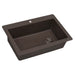 Ruvati 33 x 22" epiGranite Top Mount Granite Composite Single Bowl Kitchen Sink