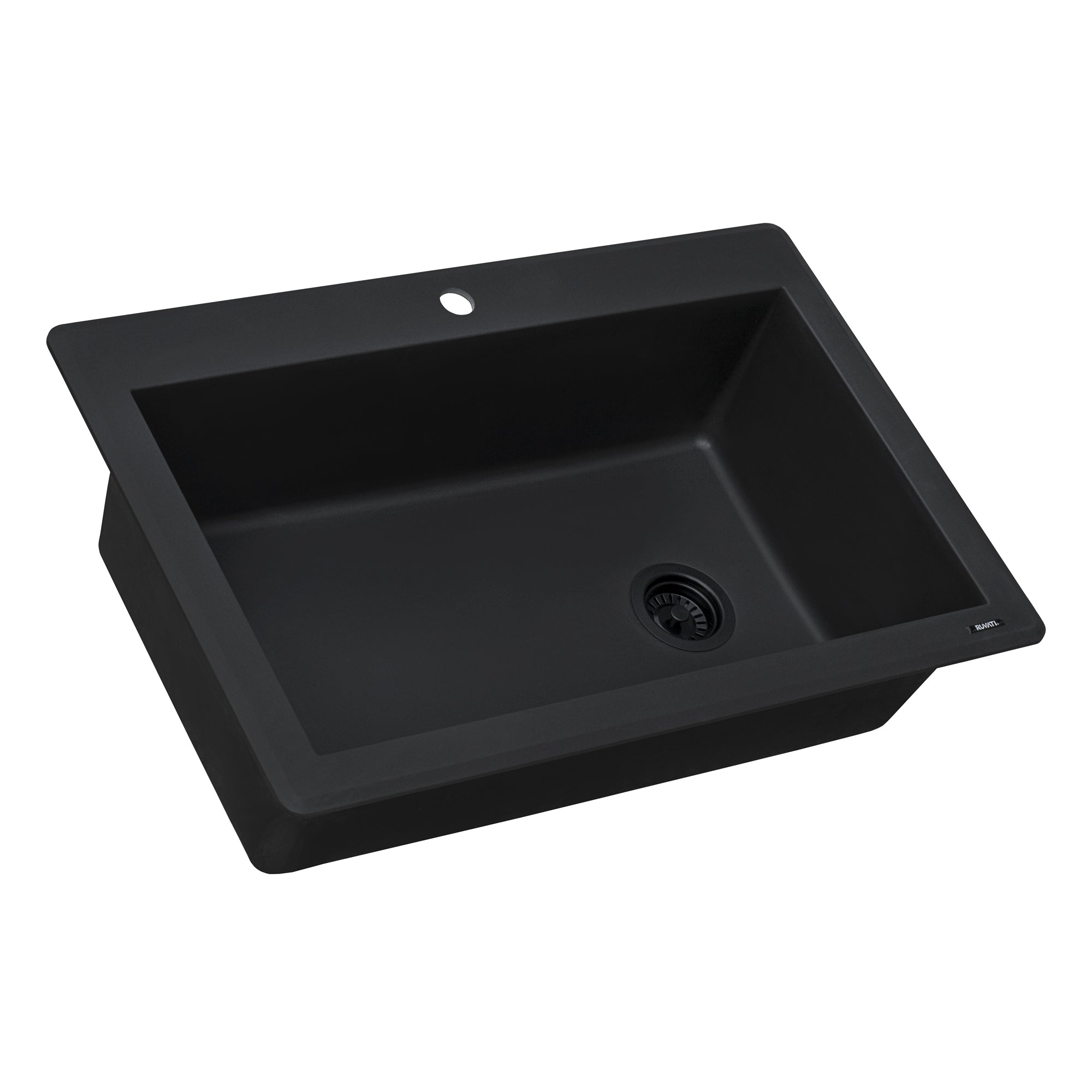 Ruvati 33 x 22" epiGranite Top Mount Granite Composite Single Bowl Kitchen Sink