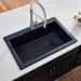 Ruvati 33 x 22" epiGranite Top Mount Granite Composite Single Bowl Kitchen Sink