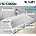 Ruvati 33 x 22" epiGranite Top Mount Granite Composite Single Bowl Kitchen Sink