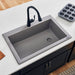 Ruvati 33 x 22" epiGranite Top Mount Granite Composite Single Bowl Kitchen Sink