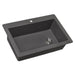 Ruvati 33 x 22" epiGranite Top Mount Granite Composite Single Bowl Kitchen Sink
