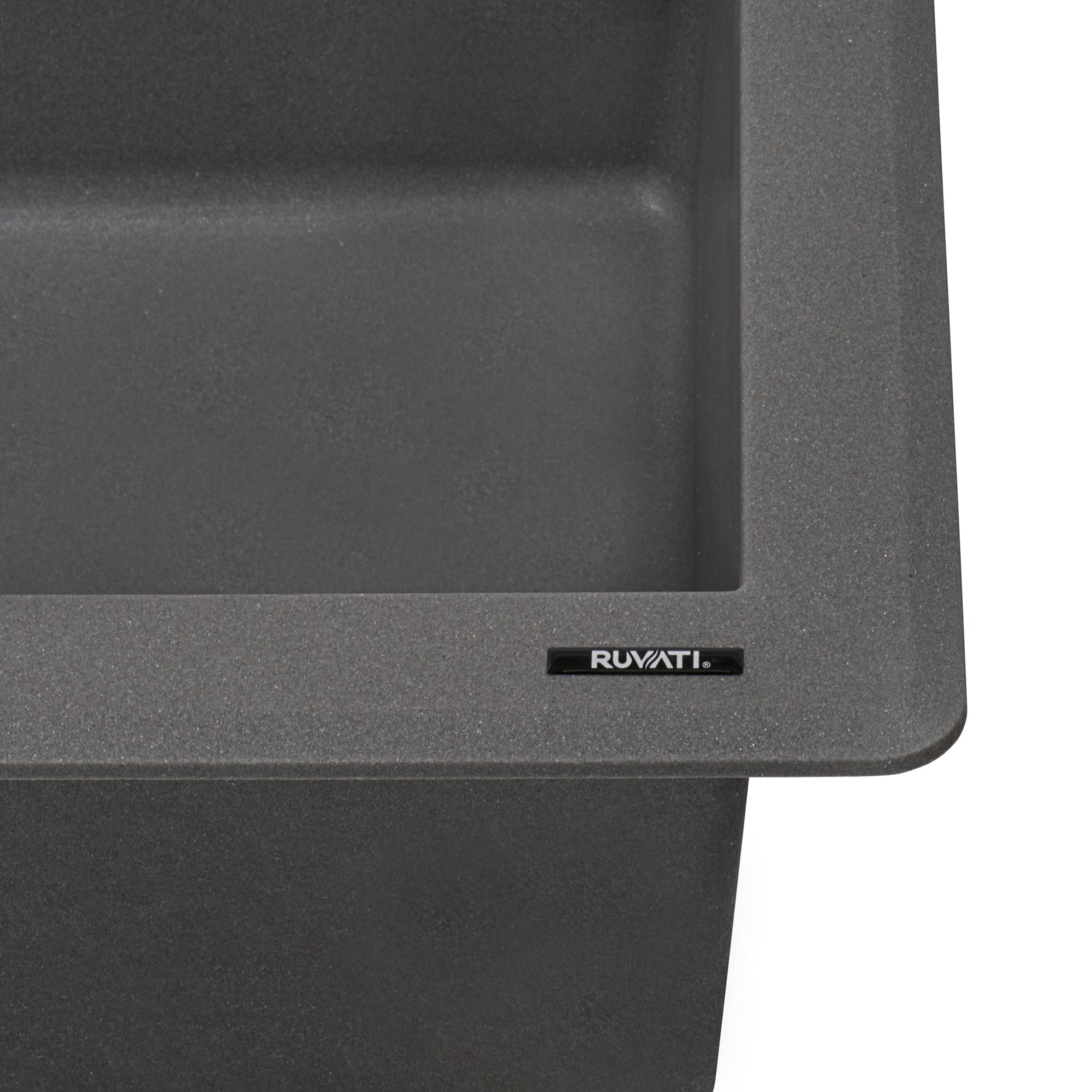 Ruvati 33 x 22" epiGranite Top Mount Granite Composite Single Bowl Kitchen Sink