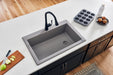 Ruvati 33 x 22" epiGranite Top Mount Granite Composite Single Bowl Kitchen Sink