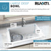 Ruvati 33 x 22" epiGranite Top Mount Granite Composite Single Bowl Kitchen Sink