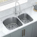Ruvati 34" Undermount Double Bowl 16 Gauge Stainless Steel Kitchen Sink