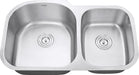 Ruvati 34" Undermount Double Bowl 16 Gauge Stainless Steel Kitchen Sink