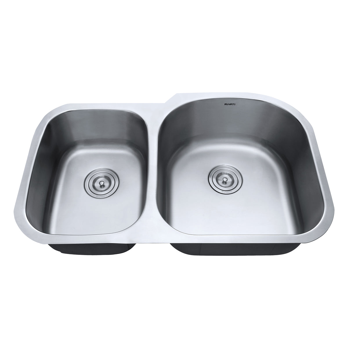 Ruvati 34" Undermount Double Bowl 16 Gauge Stainless Steel Kitchen Sink