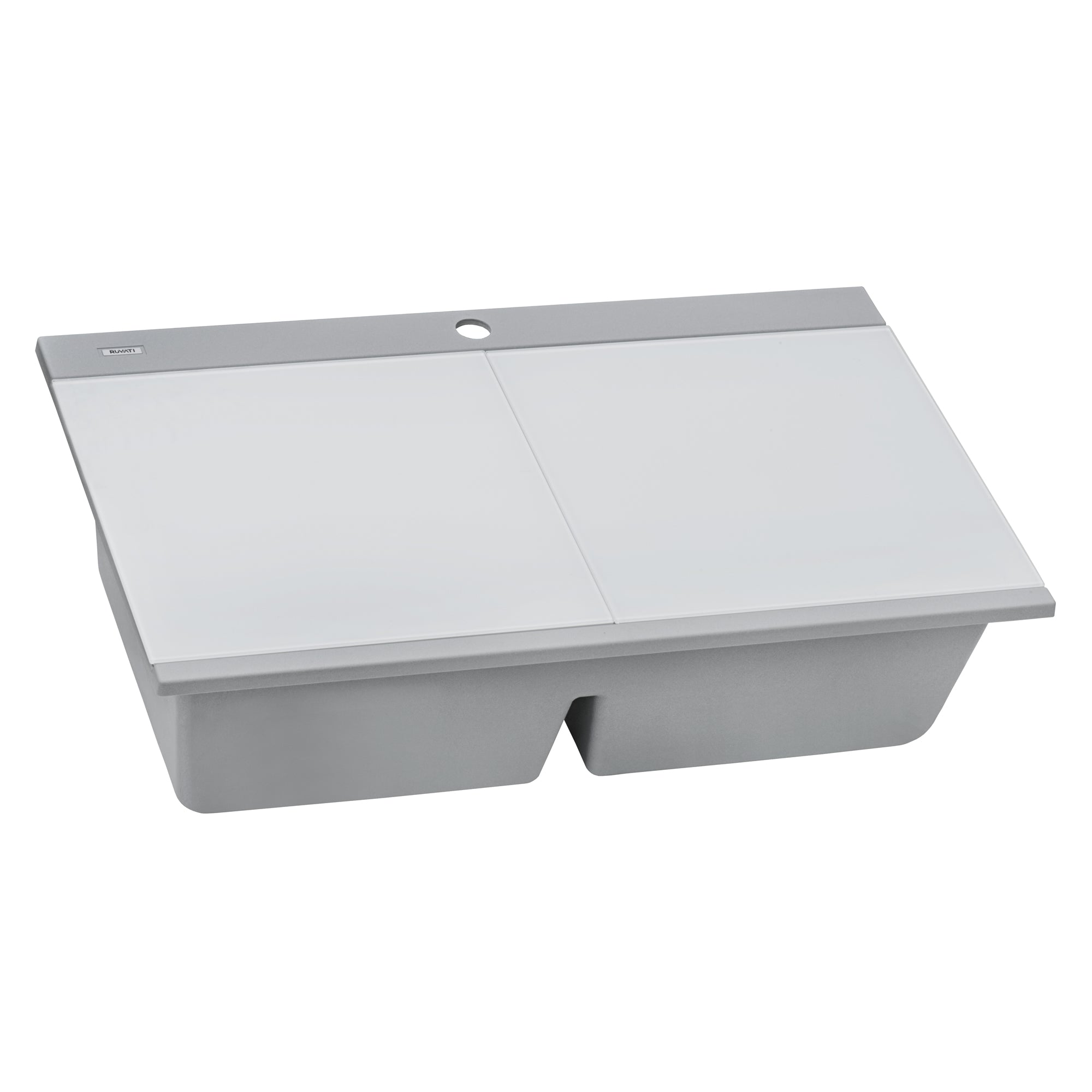 Ruvati 34" epiGranite Topmount Workstation Ledge Granite Composite Kitchen Sink