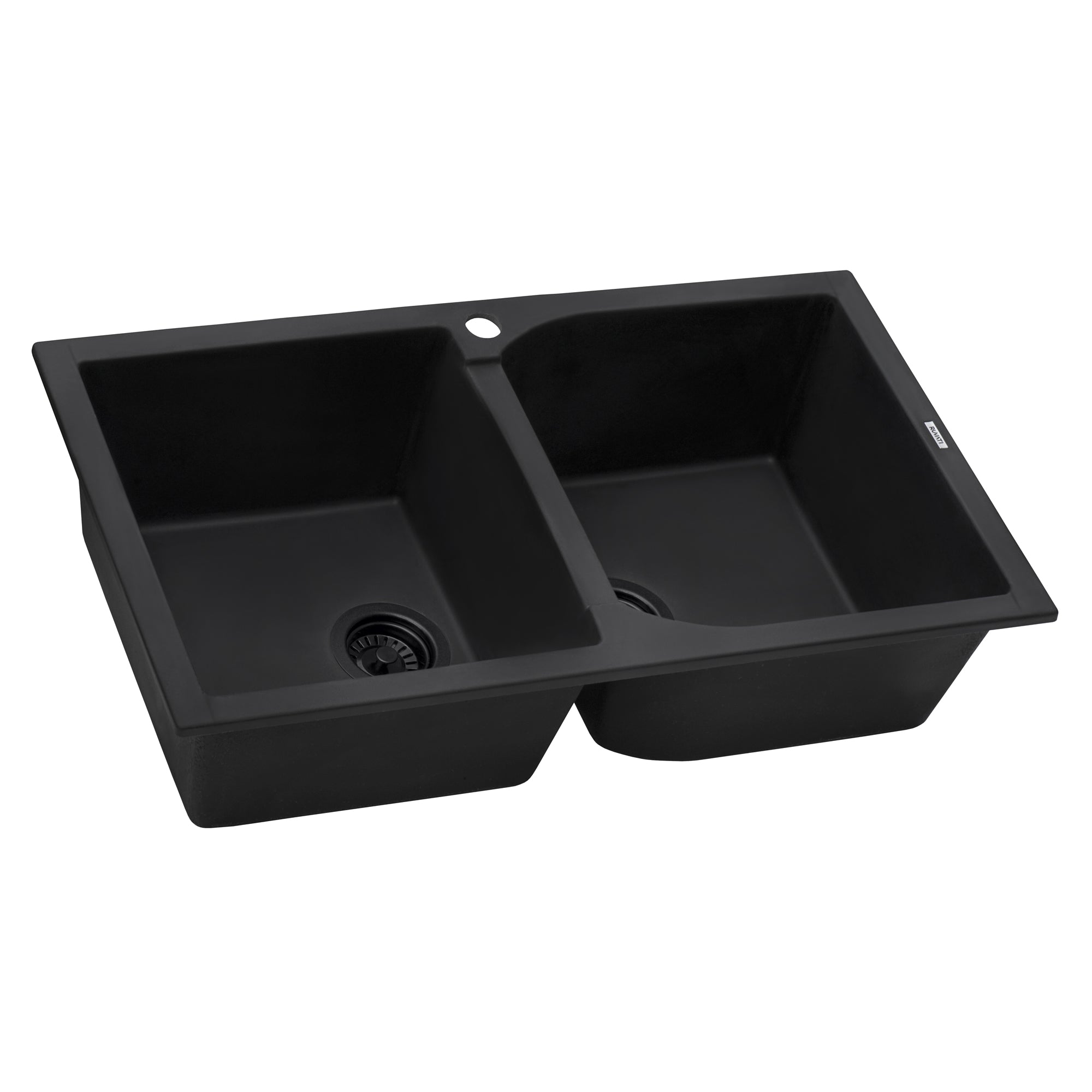 Ruvati 34 x 20" epiGranite Dual-Mount Granite Composite Double Bowl Kitchen Sink