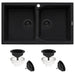 Ruvati 34 x 20" epiGranite Dual-Mount Granite Composite Double Bowl Kitchen Sink