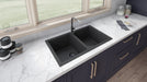 Ruvati 34 x 20" epiGranite Dual-Mount Granite Composite Double Bowl Kitchen Sink