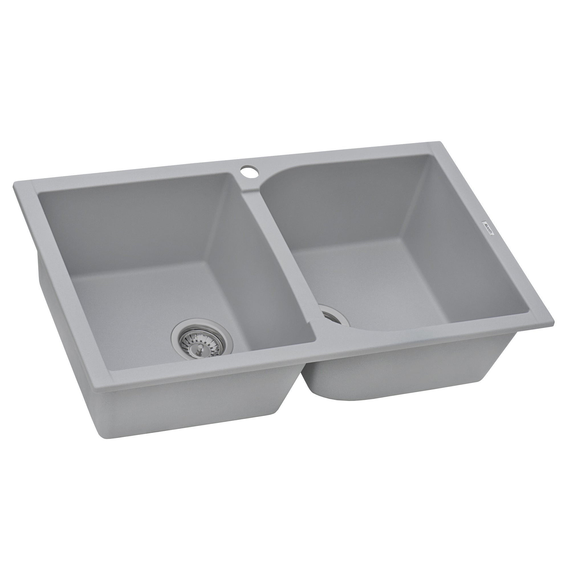 Ruvati 34 x 20" epiGranite Dual-Mount Granite Composite Double Bowl Kitchen Sink
