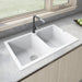 Ruvati 34 x 20" epiGranite Dual-Mount Granite Composite Double Bowl Kitchen Sink