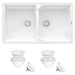 Ruvati 34 x 20" epiGranite Dual-Mount Granite Composite Double Bowl Kitchen Sink