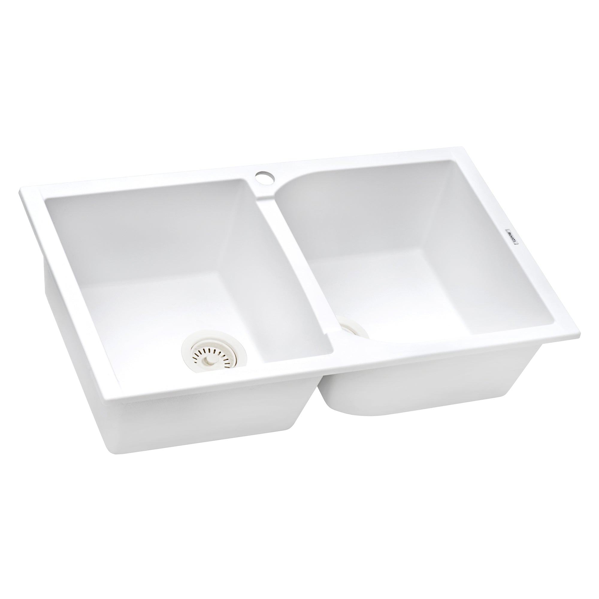 Ruvati 34 x 20" epiGranite Dual-Mount Granite Composite Double Bowl Kitchen Sink