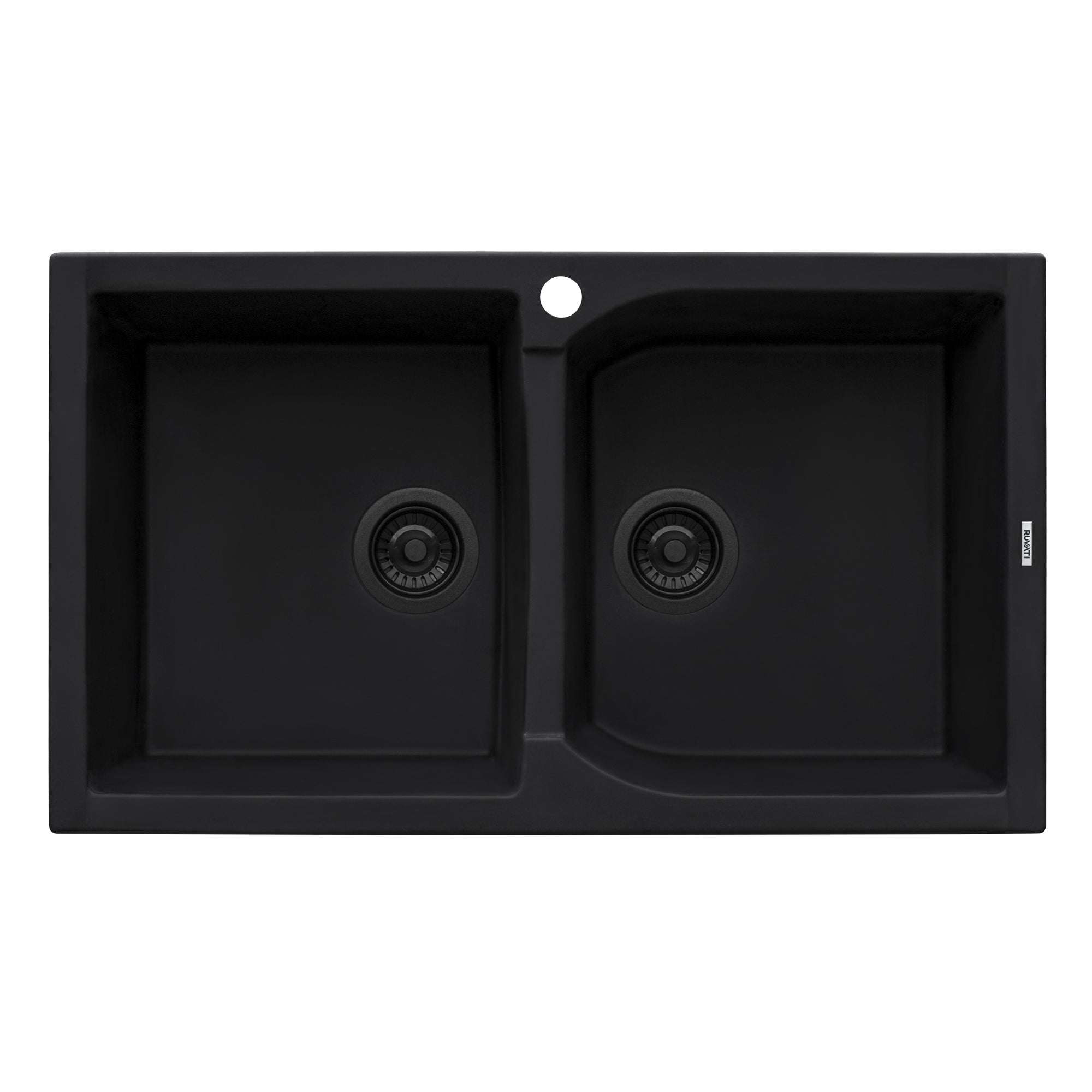 Ruvati 34 x 20" epiGranite Dual-Mount Granite Composite Double Bowl Kitchen Sink